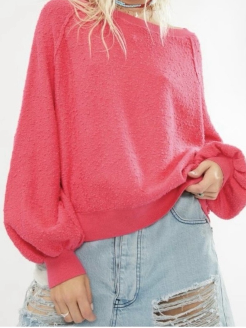 FREE PEOPLE 💗 ‘Found My Friend’ Pullover Sweatshirt - Size M